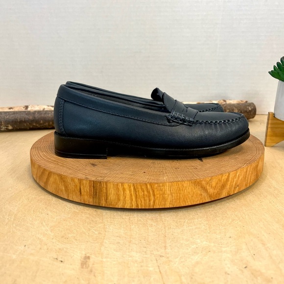 NWOB G.H. Bass Weejuns | Kathleen Classic Penny Loafers Navy Leather Size 6 - Picture 3 of 16